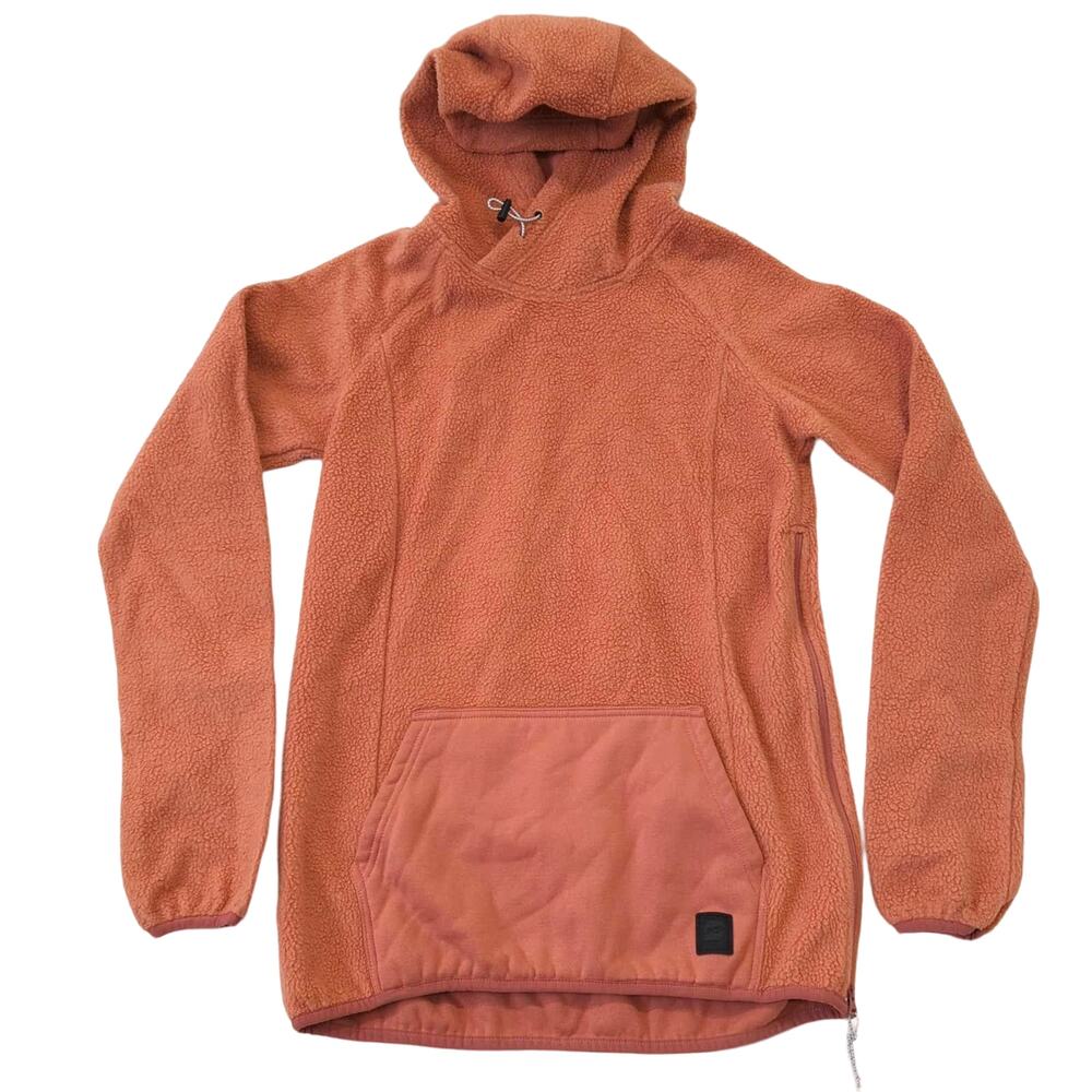 Orage Women's Orange Fleece Hoodie Jacket Small Hooded‎ Sweatshirt Slim Fit $146